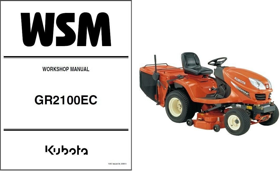 Kubota GR2100 Lawn Tractor Repair Service Manual